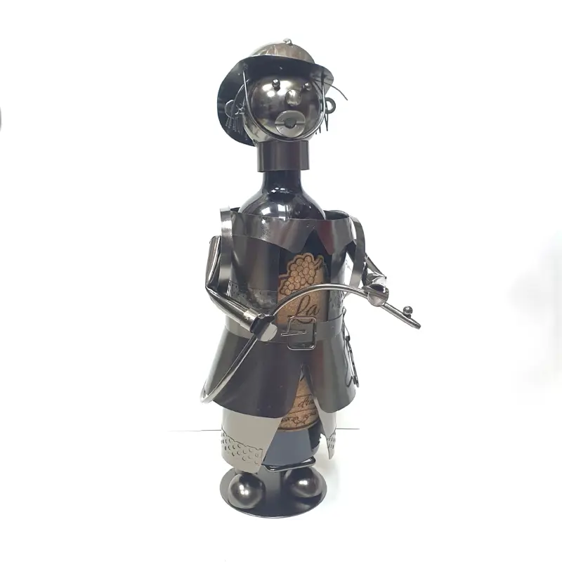 Pompier, suport din metal pentru sticla, 15x38 cm